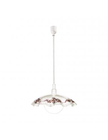 EGLO 3041 - VETRO Crystal Pendant Lamp in White Acrylic and Satin Glass