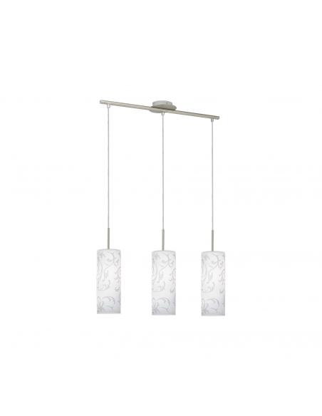 EGLO 90048 - AMADORA Crystal Pendant Lamp in Matte Nickel Steel and Printed Glass