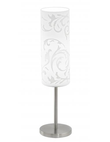 EGLO 90051 - AMADORA Living Room Lamp in Matte Nickel Steel and Printed Glass
