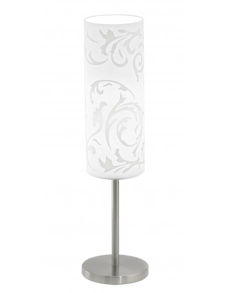 EGLO 90051 - AMADORA Living Room Lamp in Matte Nickel Steel and Printed Glass