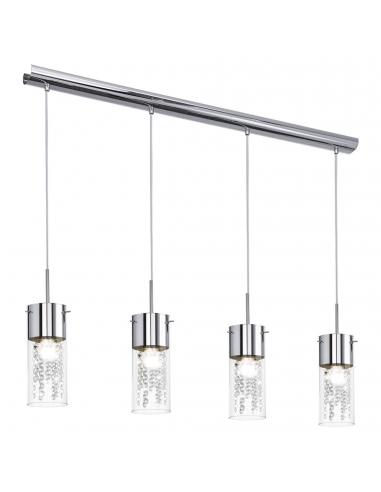 EGLO 90696 - DIAMOND Crystal Pendant Lamp in Chrome Steel and Glass, crystal