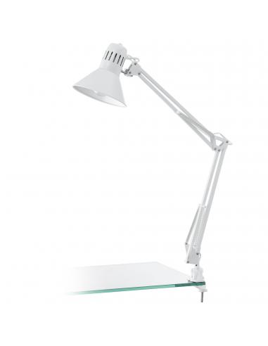 EGLO 90872 - FIRMO Office Lamp in Steel, glossy white plastic