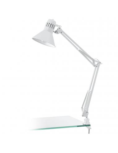 EGLO 90872 - FIRMO Lámpara de Oficina en Acero, plástico blanco brillante