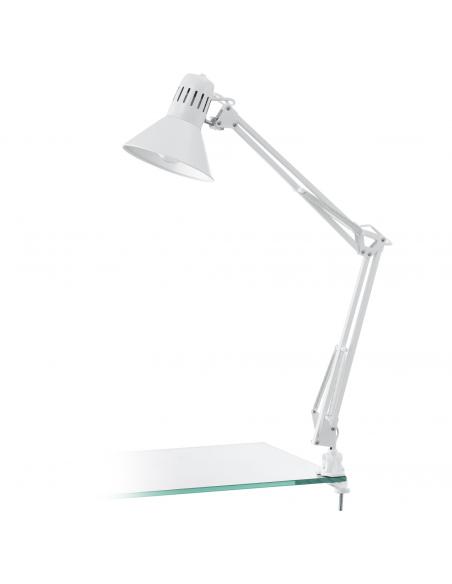 EGLO 90872 - FIRMO Office Lamp in Steel, glossy white plastic