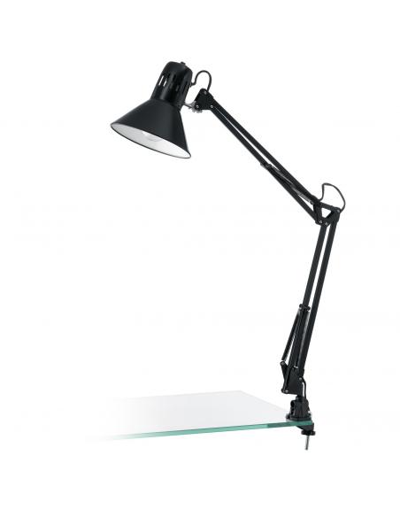 EGLO 90873 - FIRMO Office Lamp in Steel, glossy black plastic