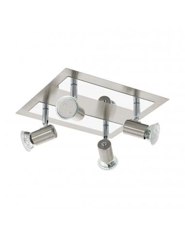 EGLO 90916 - ROTTELO Lámpara de Salón en Acero níquel-mate, cromo