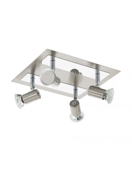 EGLO 90916 - ROTTELO Lámpara de Salón en Acero níquel-mate, cromo