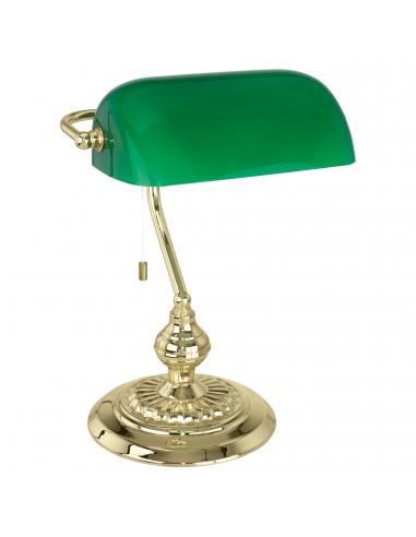 EGLO 90967 - BANKER Office Lamp in Steel, brass and lacquered glass