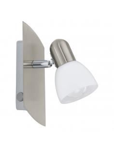 EGLO 90982 - ENEA Living Room Lamp in Nickel-matt Steel and Satin Glass