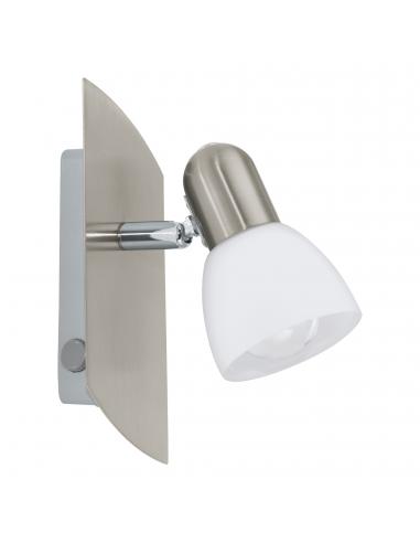 EGLO 90982 - ENEA Living Room Lamp in Nickel-matt Steel and Satin Glass