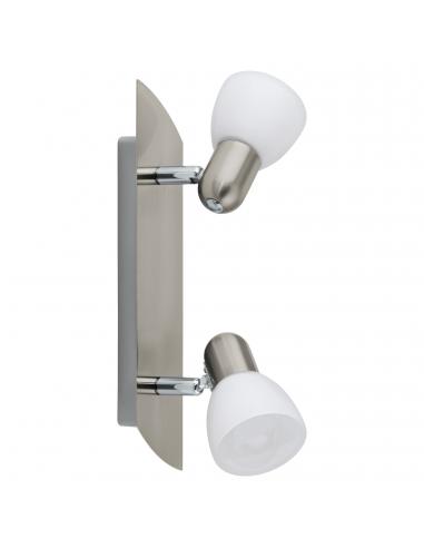 EGLO 90984 - ENEA Living Room Lamp in Matte Nickel Steel and Satin Glass