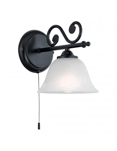 EGLO 91006 - MURCIA Living Room Lamp in Black Steel and Alabaster Glass