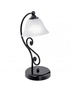 EGLO 91007 - MURCIA Living Room Lamp in Black Steel and Alabaster Glass
