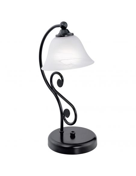 EGLO 91007 - MURCIA Living Room Lamp in Black Steel and Alabaster Glass