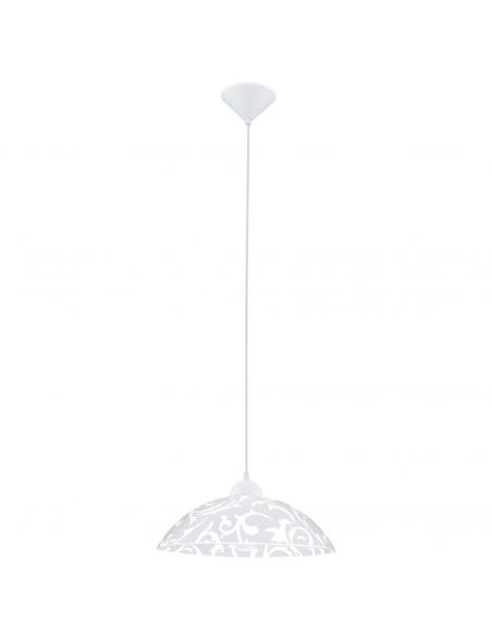 EGLO 91237 - VETRO Crystal Pendant Lamp in White Acrylic and Satin Glass
