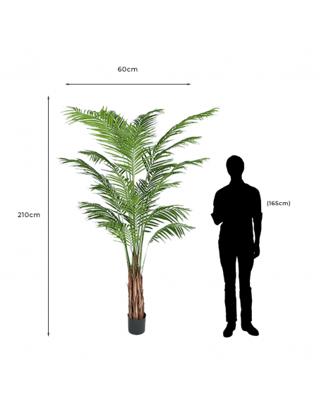 Medidas y proporción de Palmera Artificial Decorativa Areca Palm