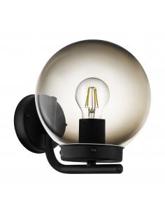 Smoked round outdoor wall light - EGLO Taverna