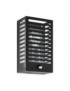 E27 black outdoor wall light with sensor - EGLO Alamonte3