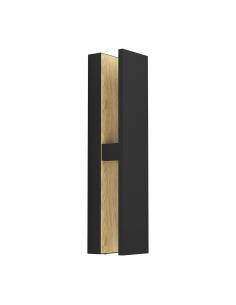 Aplique exterior Led metal negro y madera - Eglo Costorio