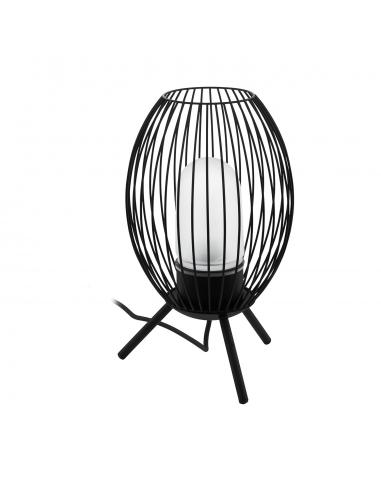 Black galvanized steel lamp IP44 - EGLO Fusignano