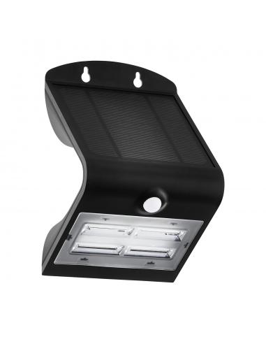 Black outdoor solar lamp with IP54 sensor - EGLO Lamozzo