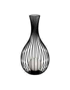 E27 black steel outdoor floor lamp - EGLO Fossombrone