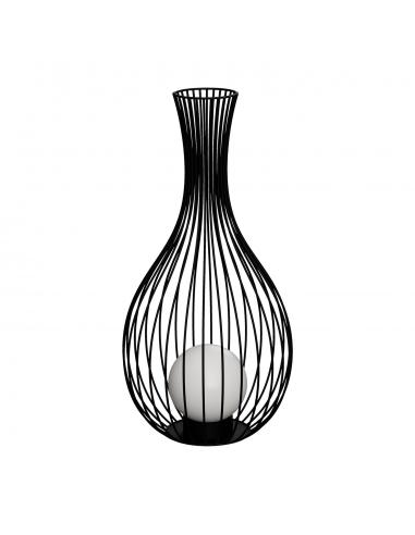 E27 black steel outdoor floor lamp - EGLO Fossombrone