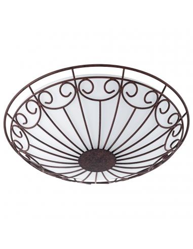 EGLO 92143 - COLTI Living Room Lamp in antique brown steel and satin glass