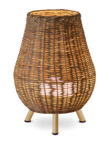 Wicker lamp 30 cm rechargeable battery - NEWGARDEN Saona