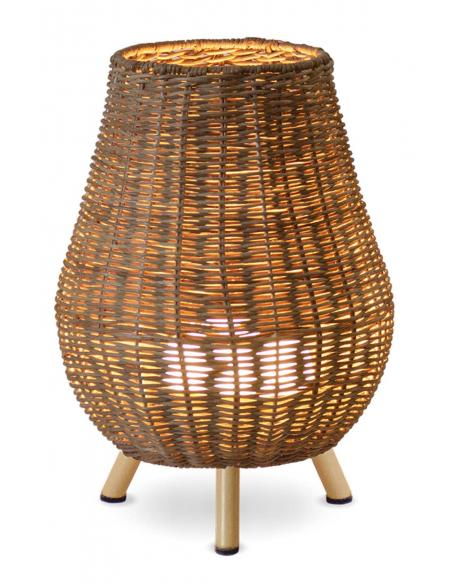 Wicker lamp 30 cm rechargeable battery - NEWGARDEN Saona