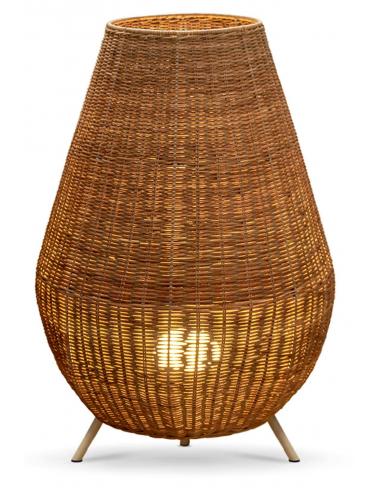 Wicker lamp 70 cm rechargeable battery - NEWGARDEN Saona