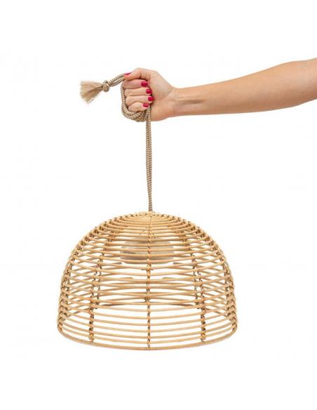 Natural fiber pendant lamp without cables - NEWGARDEN Bossa