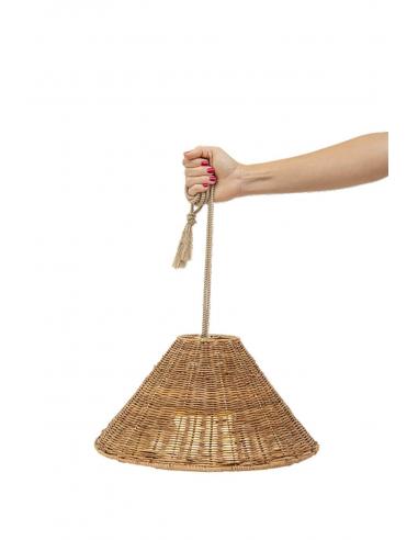 Wicker pendant lamp without cables - NEWGARDEN Calobra