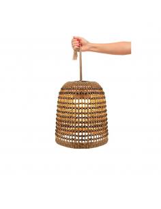 Wicker pendant lamp without cables - NEWGARDEN Positano