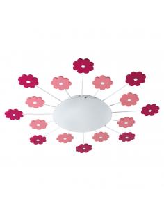 EGLO 92147 - VIKI 1 Intantil Bedroom Lamp in Pink Steel and Satin Glass