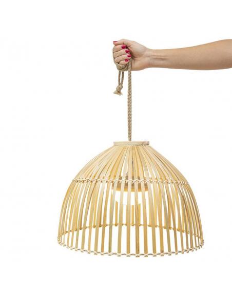 Natural fiber pendant lamp without cables - NEWGARDEN Reona