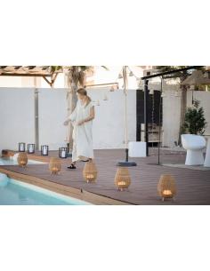 Wicker lamp 30 cm rechargeable battery - NEWGARDEN Saona 2