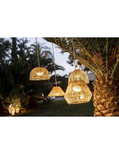 Natural fiber pendant lamp without cables - NEWGARDEN Bossa 2