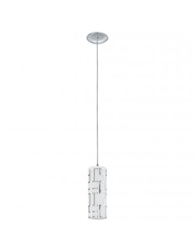 EGLO 92562 - BAYMAN Crystal Pendant Lamp in Chrome Steel and Glass with decoration