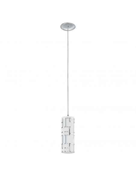 EGLO 92562 - BAYMAN Crystal Pendant Lamp in Chrome Steel and Glass with decoration