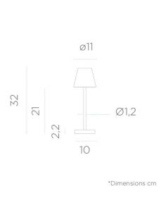 White wireless table lamp -... 2