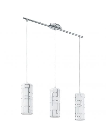 EGLO 92563 - BAYMAN Crystal Pendant Lamp in Chrome Steel and Glass with decoration