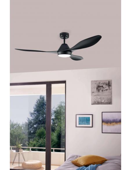 Fan with light and reverse function