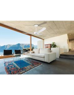 EGLO 35027 - HOI AN Ceiling Fan with knob in Aluminum, matte white metal cast 2