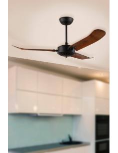 EGLO 35029 - HOI AN Ventilador de techo con mando en Aluminio, fundición de metal negro-mate 2