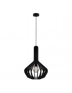 Black wood pendant lamp - EGLO Velasco