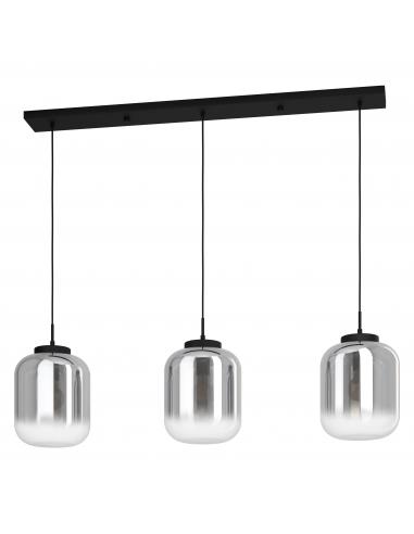 Hanging lamp 3 lights mirrored glass - EGLO Bulciago