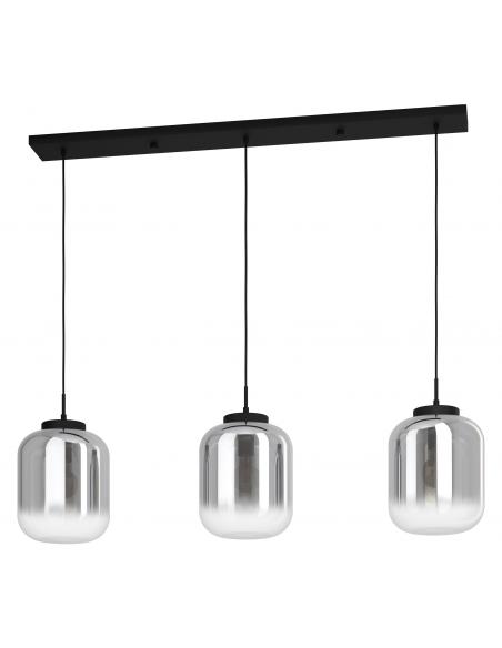 Hanging lamp 3 lights mirrored glass - EGLO Bulciago