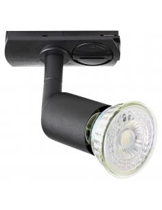 GU10 black steel spotlight for rails - EGLO Tbbuzz