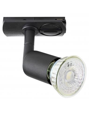 GU10 black steel spotlight for rails - EGLO Tbbuzz